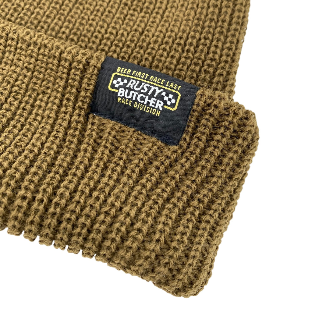 Beer First Coyote Brown Beanie