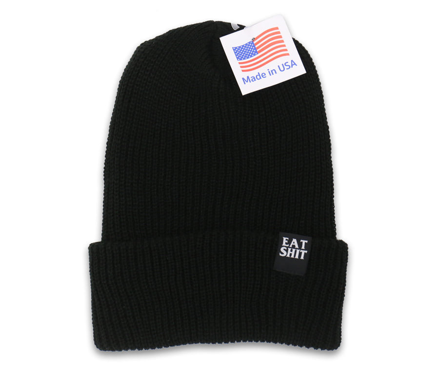 Eat Shit Black Beanie