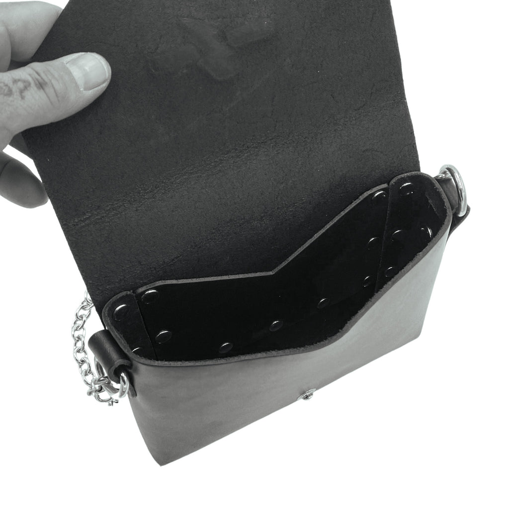 Black & Chrome Bolt Purse