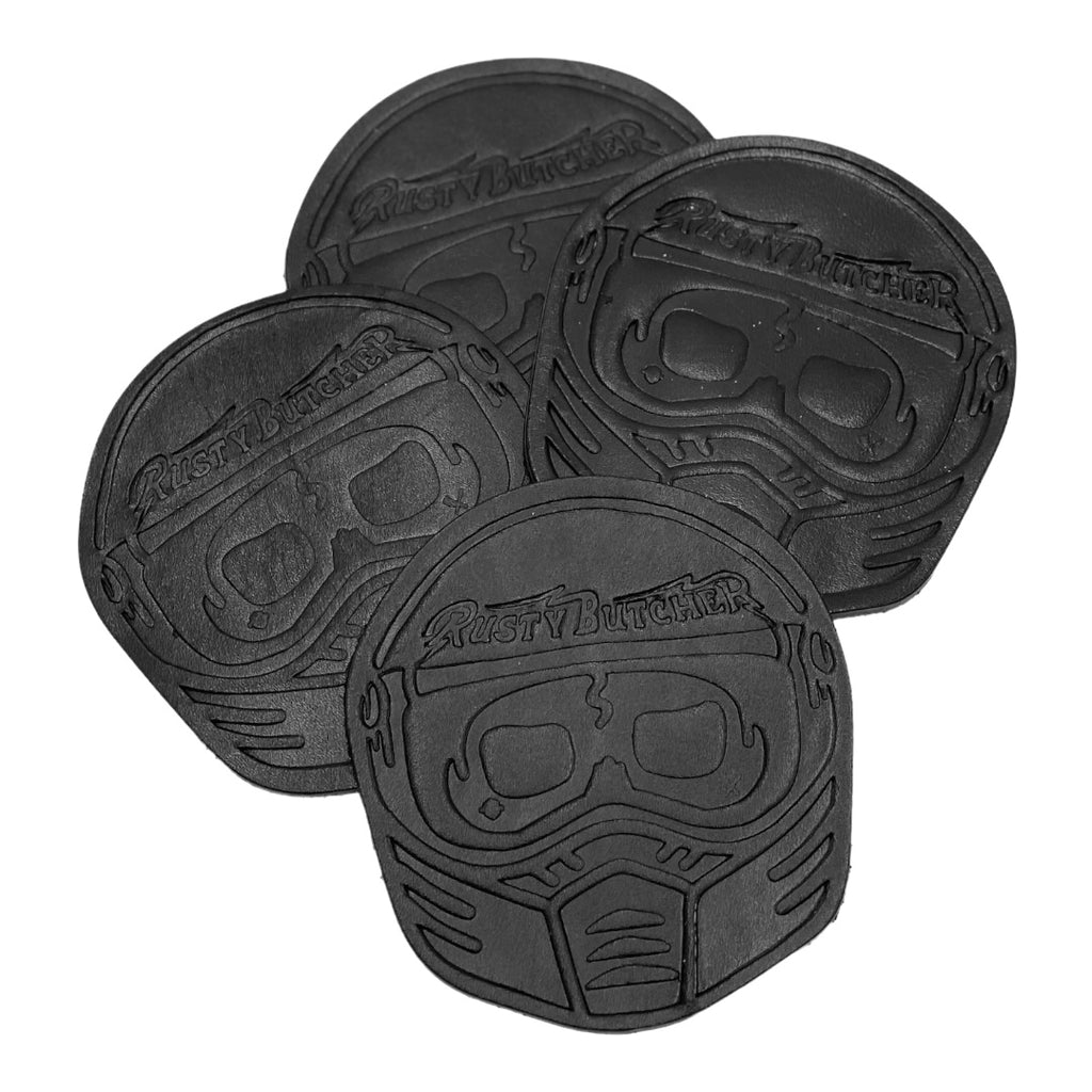 Race Head Leather Coaster